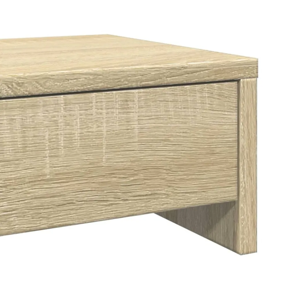vidaXL Soporte de monitor cajones madera 50x27x15 cm Roble Sonoma Online