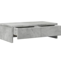 vidaXL Electrónica-Soporte de monitor cajones madera gris hormigón 50x27x15 cm