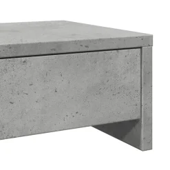 vidaXL Electrónica-Soporte de monitor cajones madera gris hormigón 50x27x15 cm