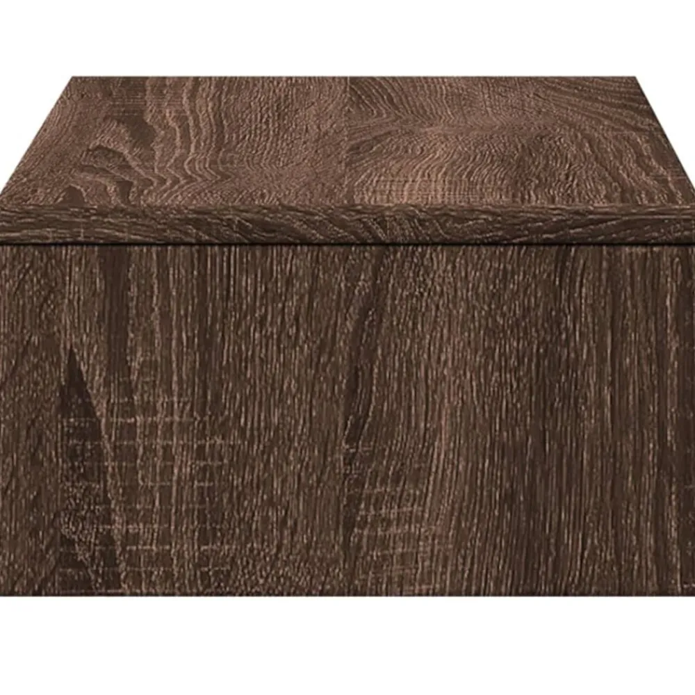 vidaXL Electrónica-Soporte de monitor con cajones madera marrón roble 50x27x15 cm