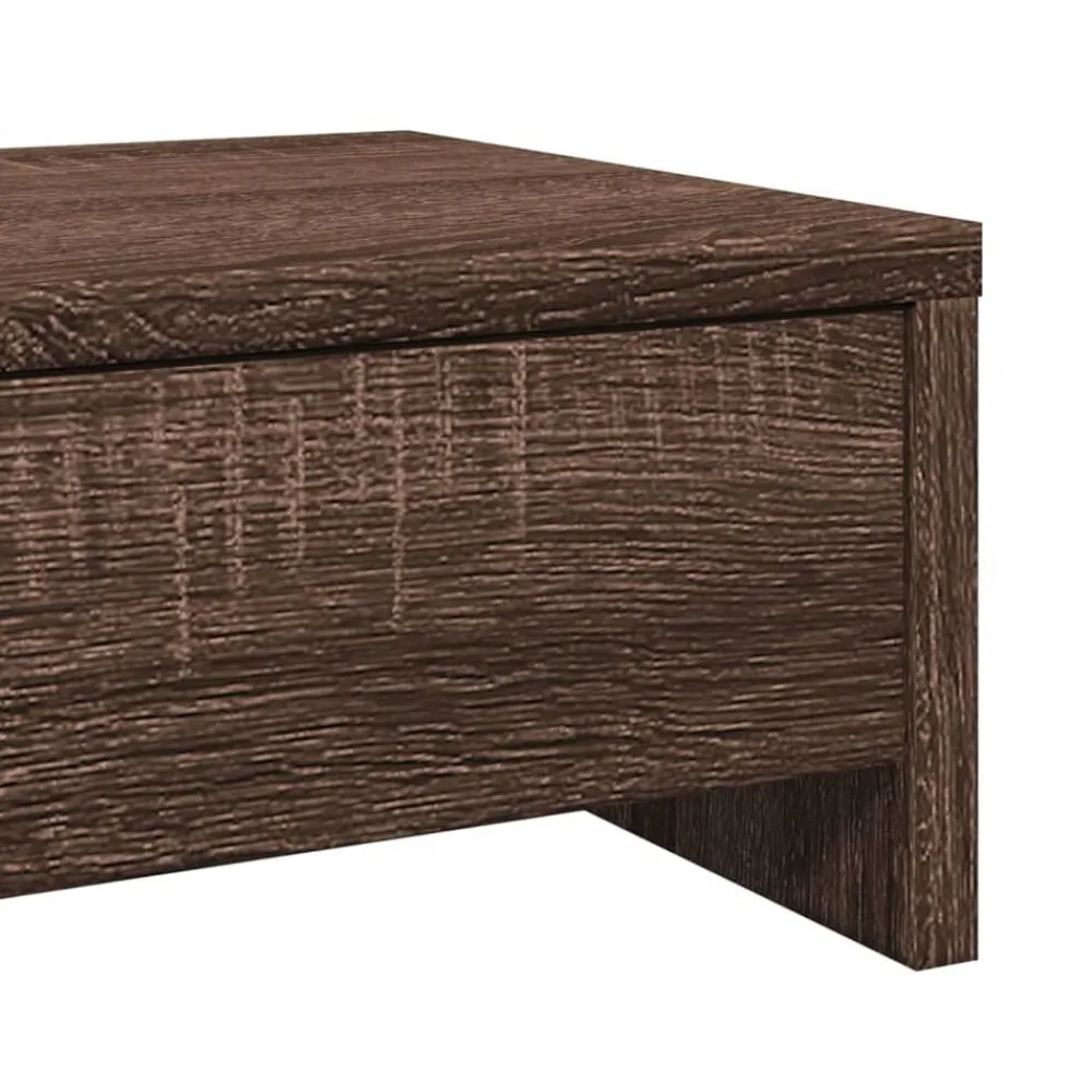 vidaXL Electrónica-Soporte de monitor con cajones madera marrón roble 50x27x15 cm