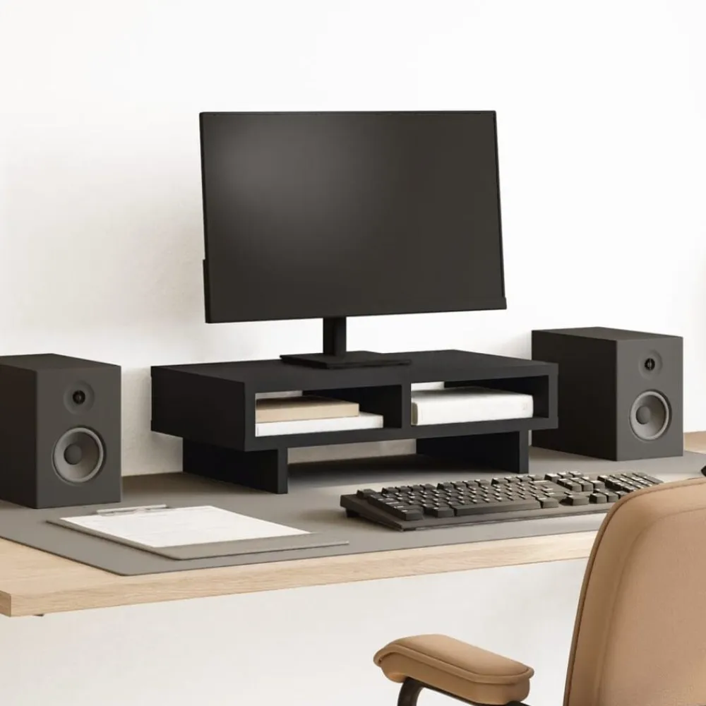vidaXL Electrónica-Soporte de monitor madera ingeniería 50x27x15 cm