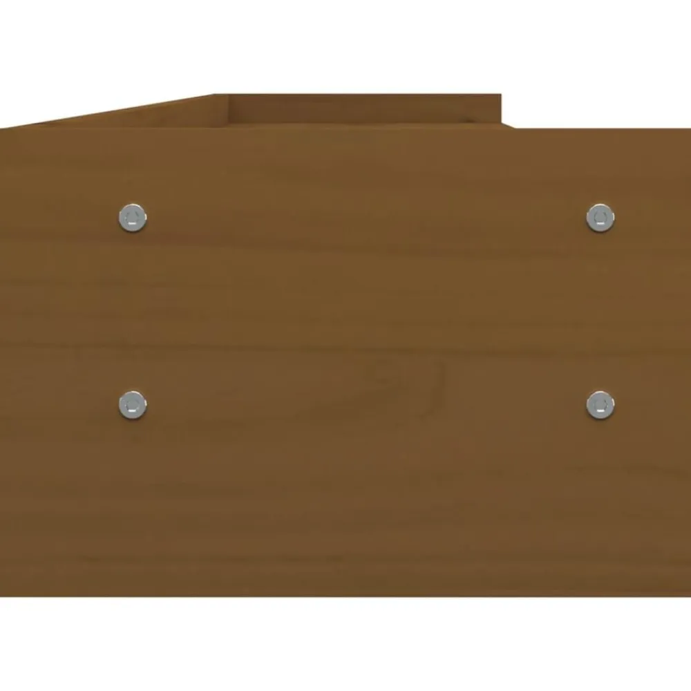 vidaXL Electrónica-Soporte de monitor madera maciza pino marrón miel 100x24x16 cm