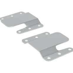 vidaXL Soporte de Montaje Flush 2 pcs Plateado 75 x 66 x 1,4 mm Acero