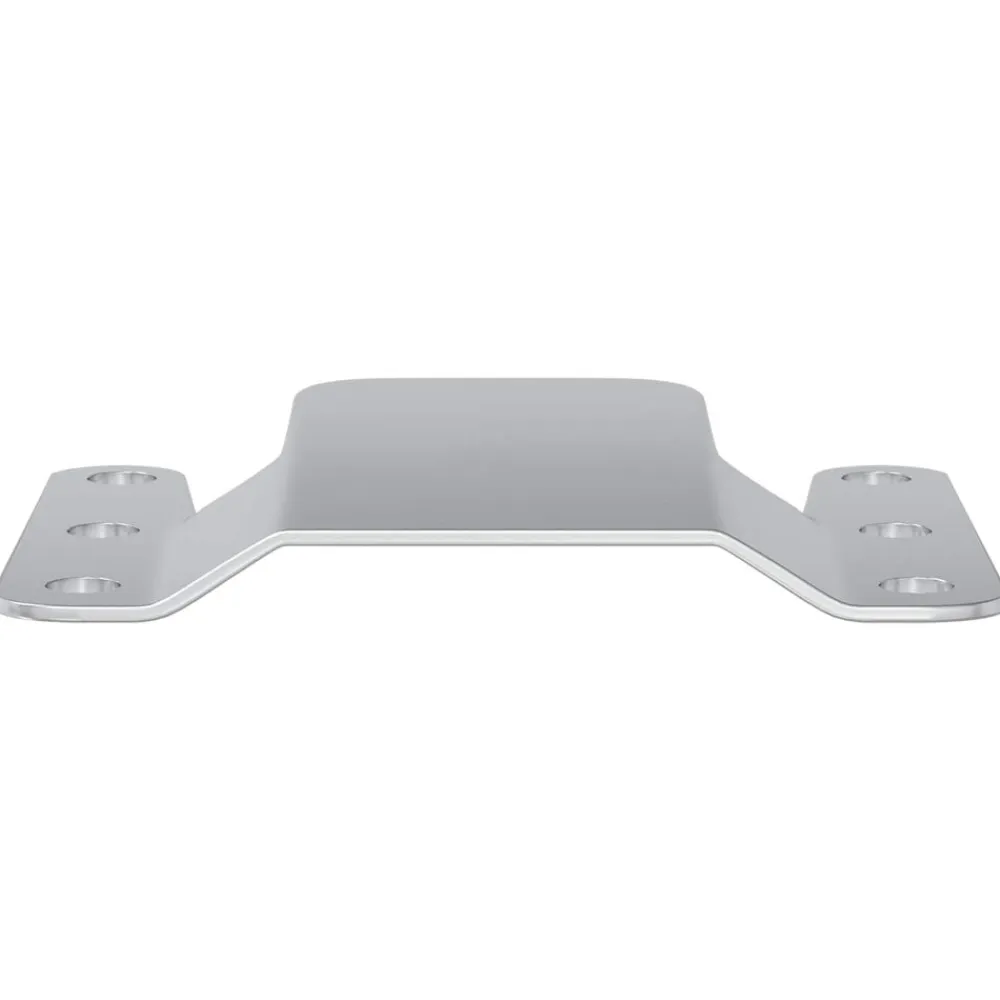 vidaXL Soporte de Montaje Flush 2 pcs Plateado 75 x 66 x 1,4 mm Acero
