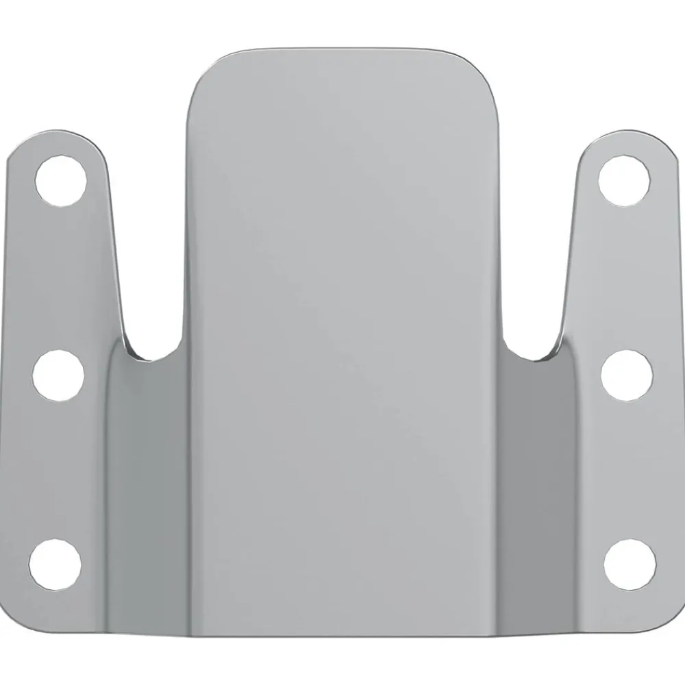vidaXL Soporte de Montaje Flush 2 pcs Plateado 75 x 66 x 1,4 mm Acero