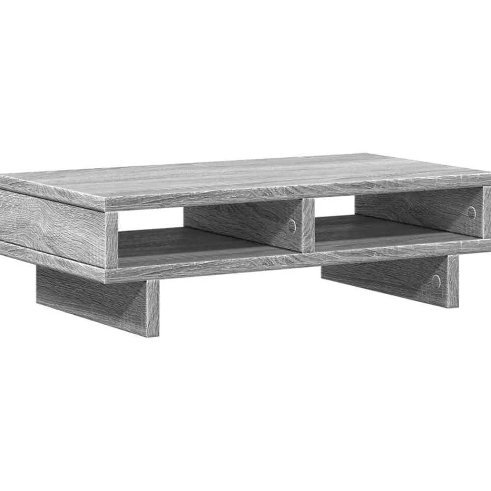 vidaXL Soporte de pantalla madera ingeniería 50x27x15 cm Gris sonoma