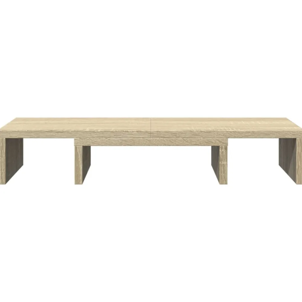 vidaXL Electrónica-Soporte de pantalla ajustable madera 60x24x10,5 cm