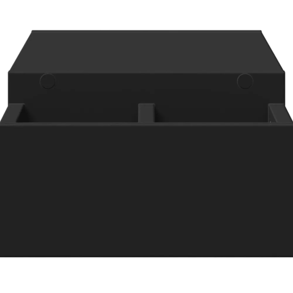vidaXL Soporte de pantalla con almacenaje madera 70x27x15 cm Negro New