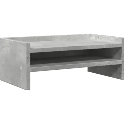 vidaXL Electrónica-Soporte de pantalla madera ingeniería gris hormigón 42x24x16 cm
