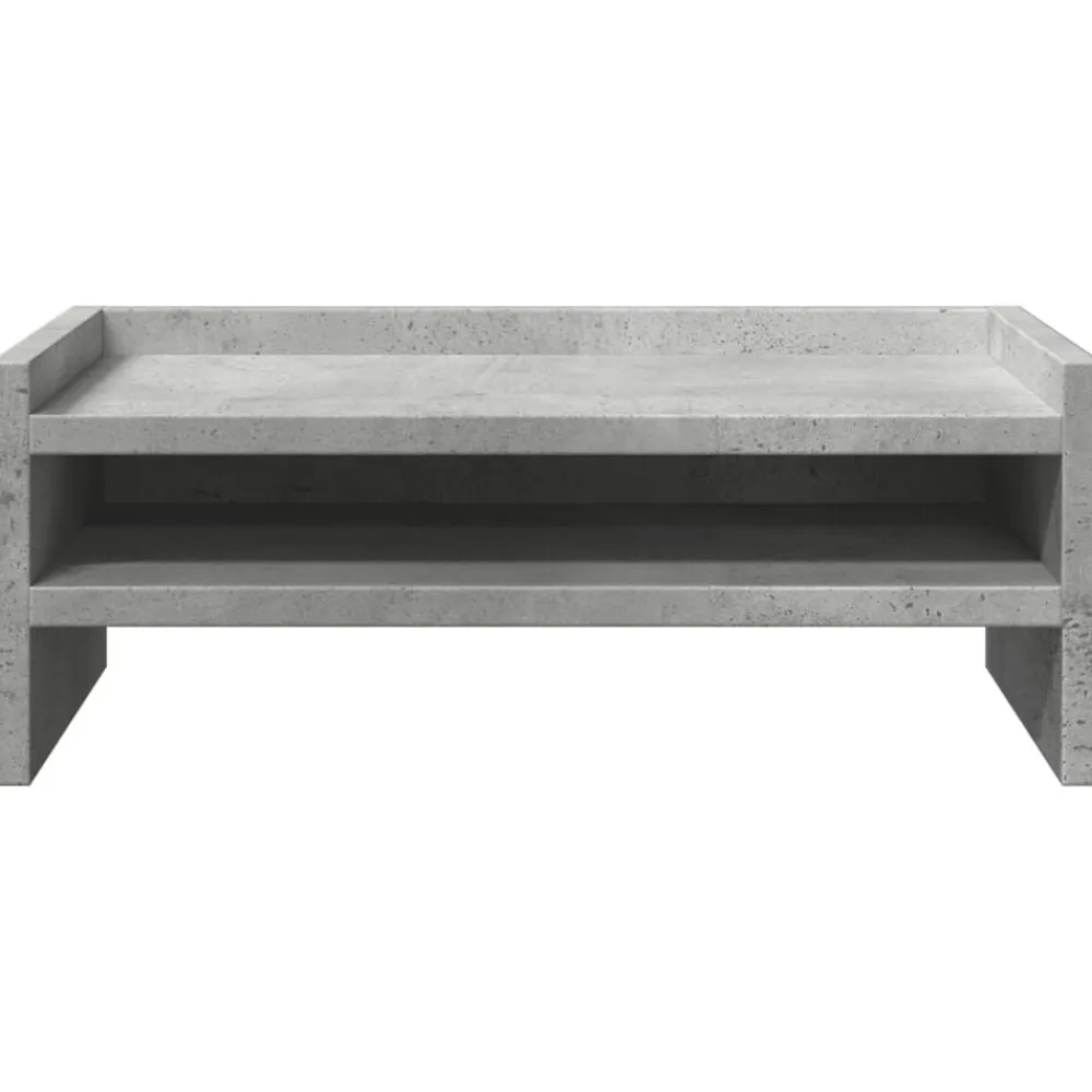 vidaXL Electrónica-Soporte de pantalla madera ingeniería gris hormigón 42x24x16 cm