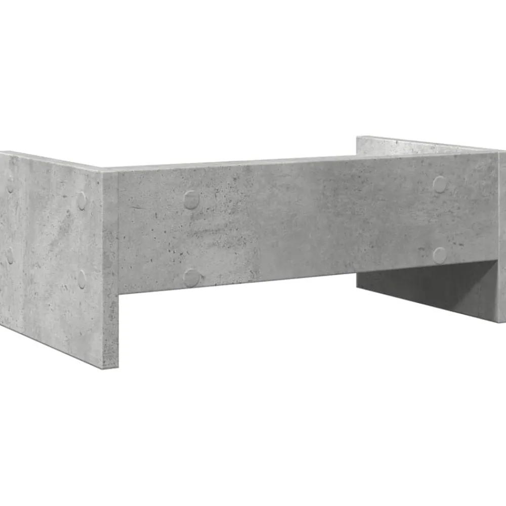 vidaXL Electrónica-Soporte de pantalla madera ingeniería gris hormigón 42x24x16 cm