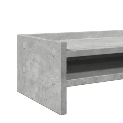 vidaXL Electrónica-Soporte de pantalla madera ingeniería gris hormigón 42x24x16 cm