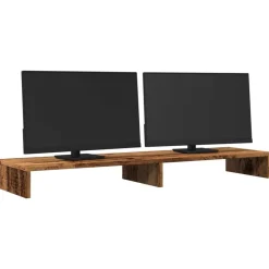 vidaXL Electrónica-Soporte de pantalla madera ingeniería envejecida 100x27x10 cm