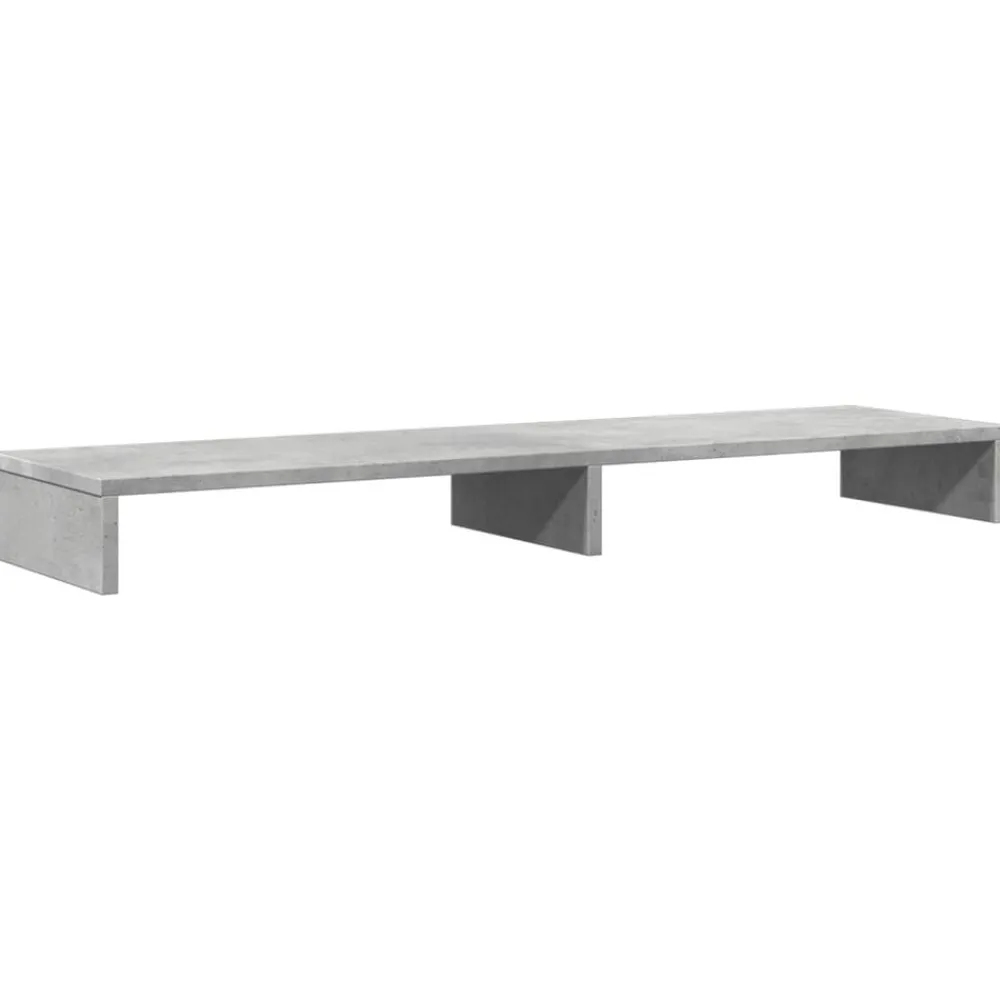 vidaXL Electrónica-Soporte de pantalla madera ingeniería gris hormigón 100x27x10cm