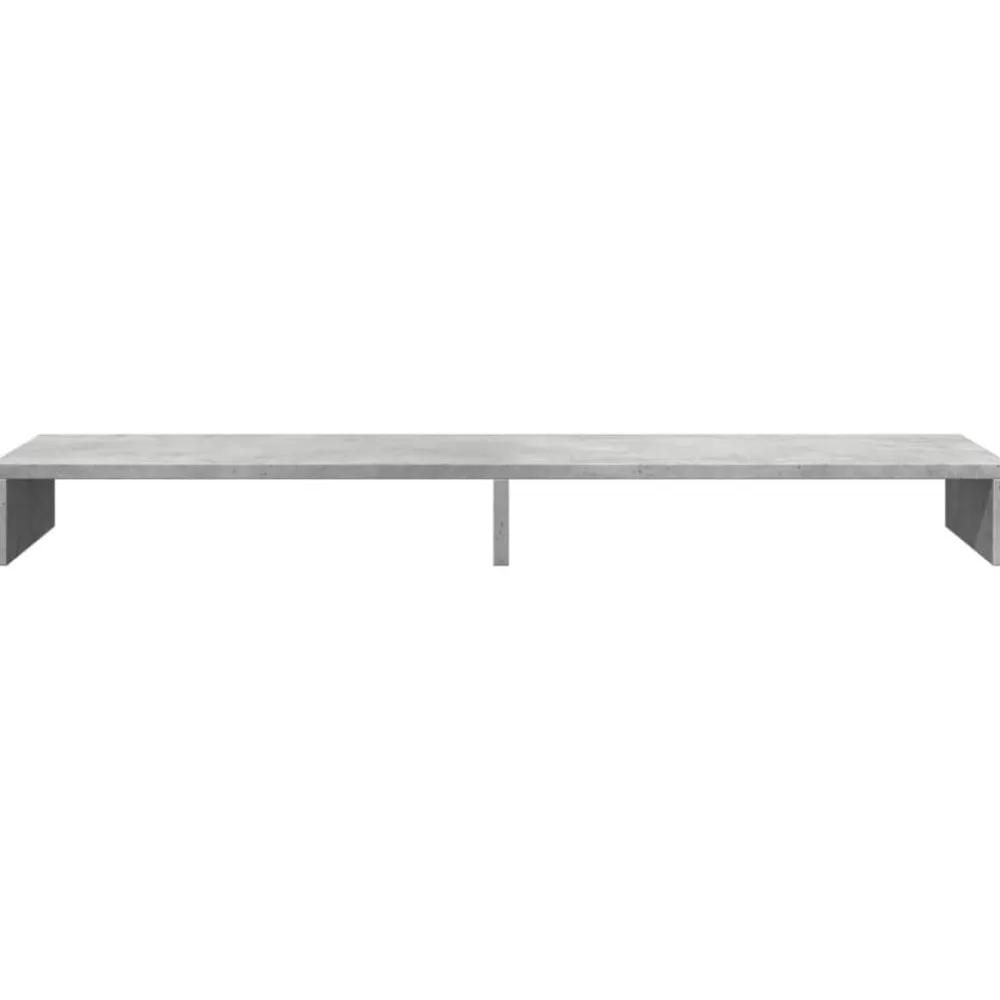 vidaXL Electrónica-Soporte de pantalla madera ingeniería gris hormigón 100x27x10cm