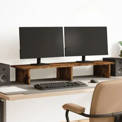 vidaXL Electrónica-Soporte de pantalla madera ingeniería 100x27x15cm