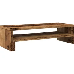 vidaXL Soporte de pantalla madera ingeniería envejecida 54x22x15 cm Madera antigua Best
