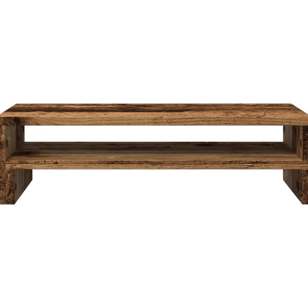 vidaXL Soporte de pantalla madera ingeniería envejecida 54x22x15 cm Madera antigua Best