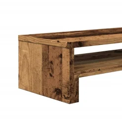 vidaXL Soporte de pantalla madera ingeniería envejecida 54x22x15 cm Madera antigua Best