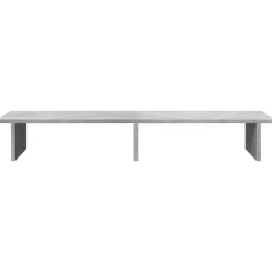 vidaXL Soporte de pantalla madera ingeniería gris hormigón 100x27x15cm Gris hormigón Discount