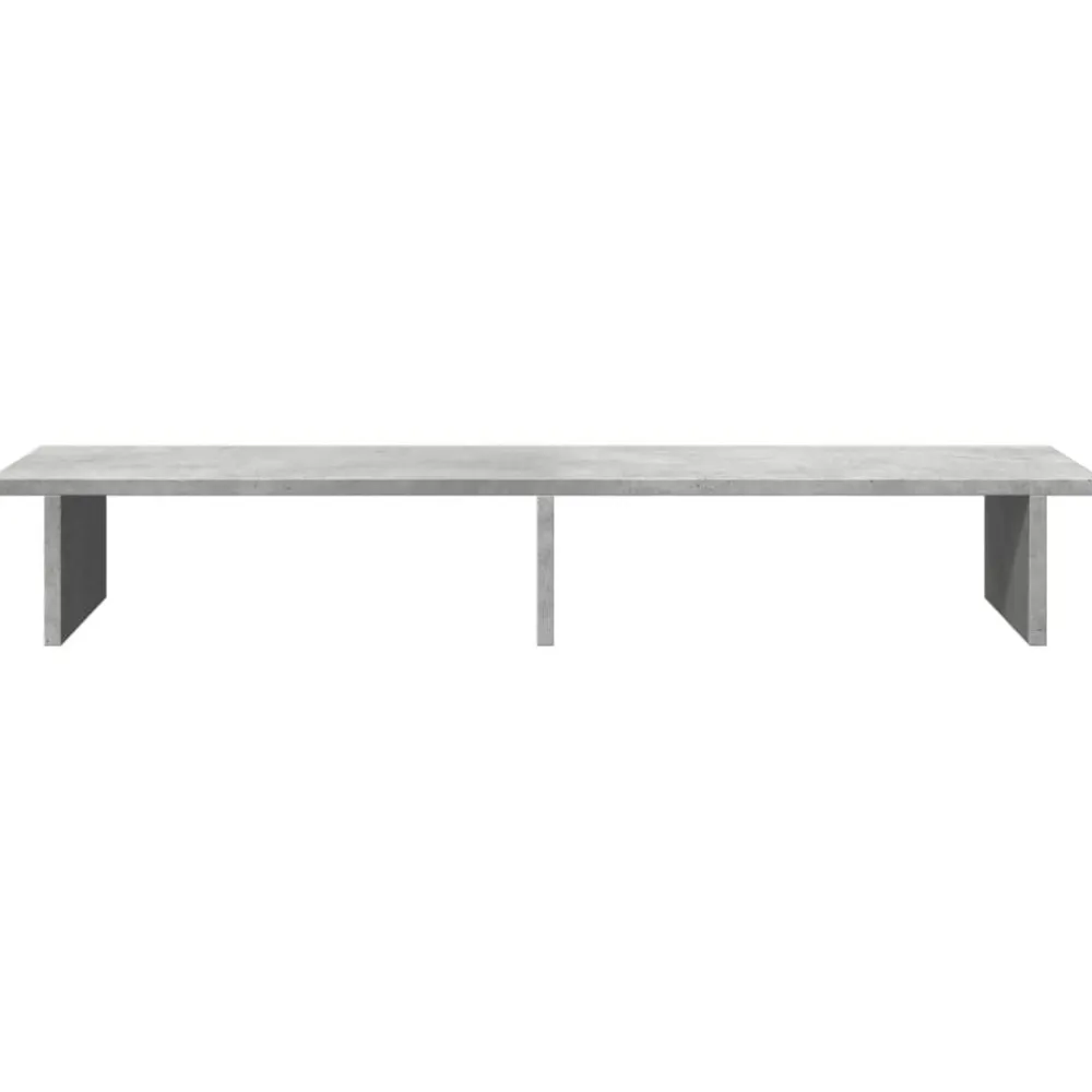 vidaXL Soporte de pantalla madera ingeniería gris hormigón 100x27x15cm Gris hormigón Discount