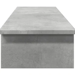 vidaXL Soporte de pantalla madera ingeniería gris hormigón 100x27x15cm Gris hormigón Discount