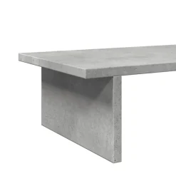 vidaXL Soporte de pantalla madera ingeniería gris hormigón 100x27x15cm Gris hormigón Discount