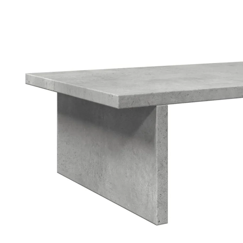 vidaXL Soporte de pantalla madera ingeniería gris hormigón 100x27x15cm Gris hormigón Discount