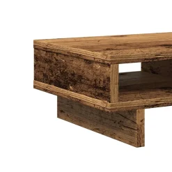 vidaXL Soporte de pantalla madera ingeniería envejecida 50x27x15 cm Madera antigua Discount