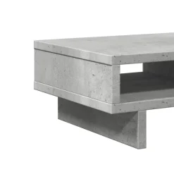 vidaXL Soporte de pantalla madera ingeniería gris hormigón 50x27x15 cm Gris hormigón Clearance