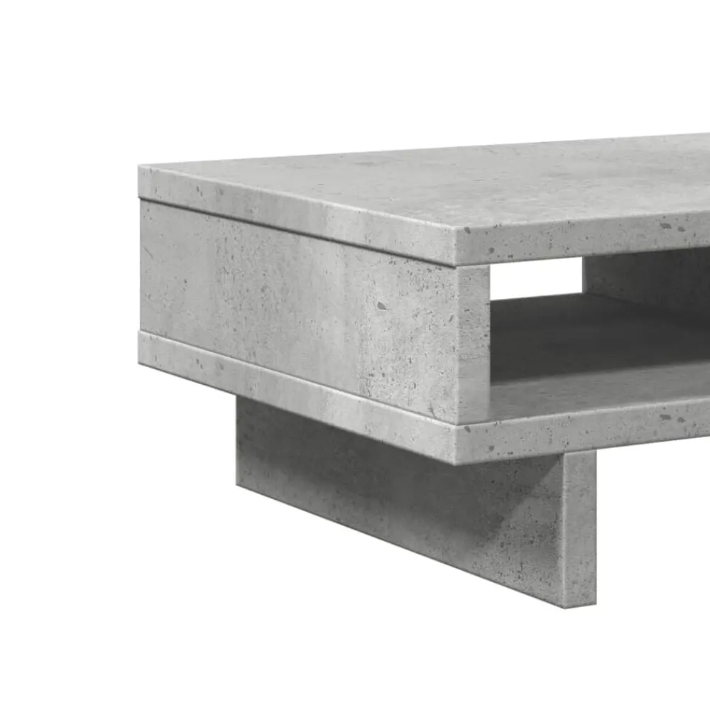 vidaXL Soporte de pantalla madera ingeniería gris hormigón 50x27x15 cm Gris hormigón Clearance
