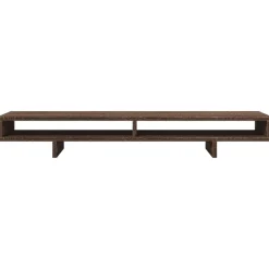 vidaXL Soporte de pantalla madera ingeniería marrón roble 100x27x15 cm Online