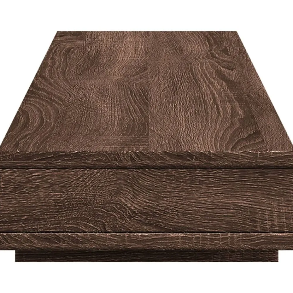 vidaXL Soporte de pantalla madera ingeniería marrón roble 100x27x15 cm Online