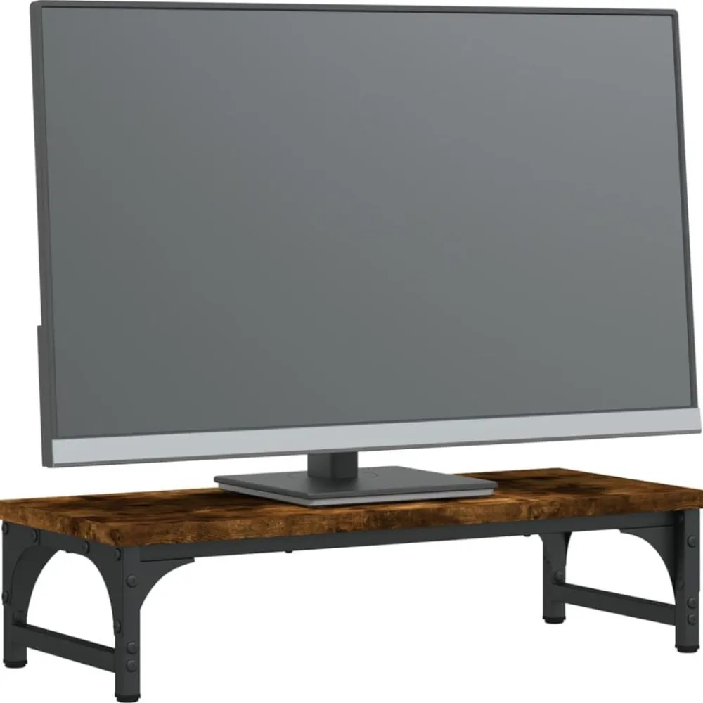 vidaXL Electrónica-Soporte de pantalla madera ingeniería 55x23x14 cm