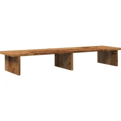 vidaXL Soporte de pantalla madera ingeniería envejecida 100x27x15 cm Madera antigua New