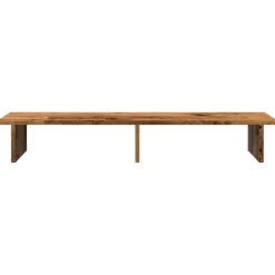 vidaXL Soporte de pantalla madera ingeniería envejecida 100x27x15 cm Madera antigua New