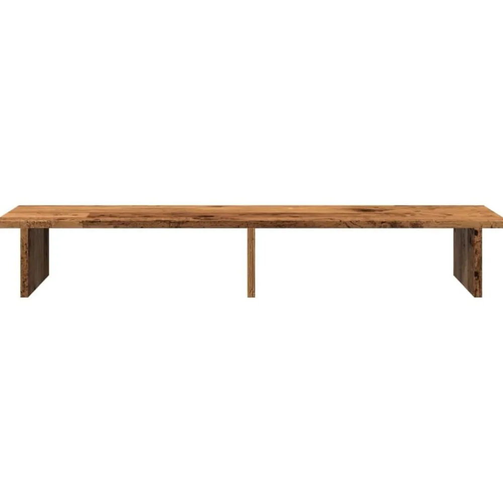 vidaXL Soporte de pantalla madera ingeniería envejecida 100x27x15 cm Madera antigua New