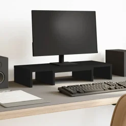 vidaXL Electrónica-Soporte de pantalla ajustable madera 60x24x10,5 cm