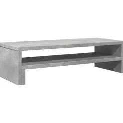 vidaXL Soporte de pantalla madera ingeniería gris hormigón 54x22x15 cm Gris hormig&oacute;n Sale