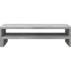 vidaXL Soporte de pantalla madera ingeniería gris hormigón 54x22x15 cm Gris hormig&oacute;n Sale