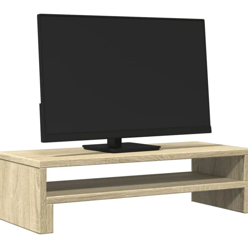 vidaXL Electrónica-Soporte de pantalla madera ingeniería 54x22x15 cm