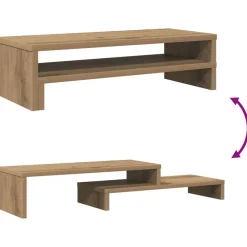 vidaXL Electrónica-Soporte de pantalla madera ingeniería roble Sonoma 54x22x15 cm