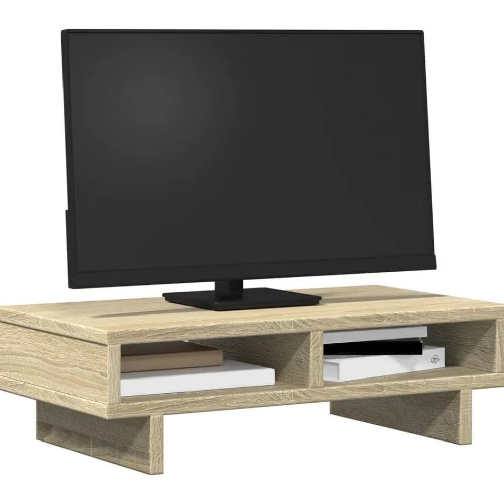 vidaXL Electrónica-Soporte de pantalla madera ingeniería 50x27x15cm