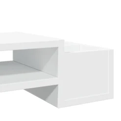 vidaXL Soporte de pantalla con almacenaje madera 70x27x15 cm Blanco Best