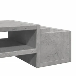 vidaXL Electrónica-Soporte de pantalla con almacenaje gris hormigón 70x27x15 cm