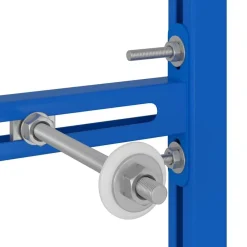 vidaXL Soporte de pared de baño Manual Azul 50 x 3 x 112 cm Best