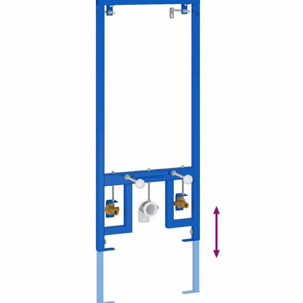 vidaXL Accesorios Para El Baño-Soporte de pared de baño Manual Azul 50 x 3 x 112 cm