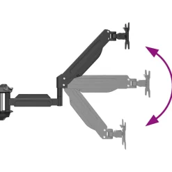 vidaXL Electrónica-Soporte de pared para monitor máximo 27'' resorte de gas 10 kg