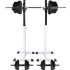vidaXL Fitness Y Musculación-Soporte de pesas con pesas y mancuernas 60,5 kg